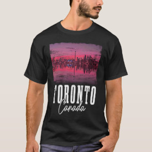 Camiseta Toronto Skyline Ontario Canadá Maple Leaf Canadá
