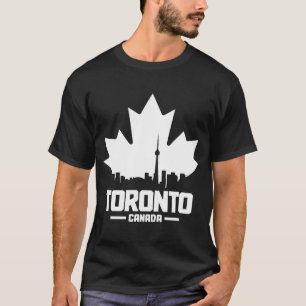 Camiseta Toronto Skyline Ontario Canadá Maple Leaf Canadá