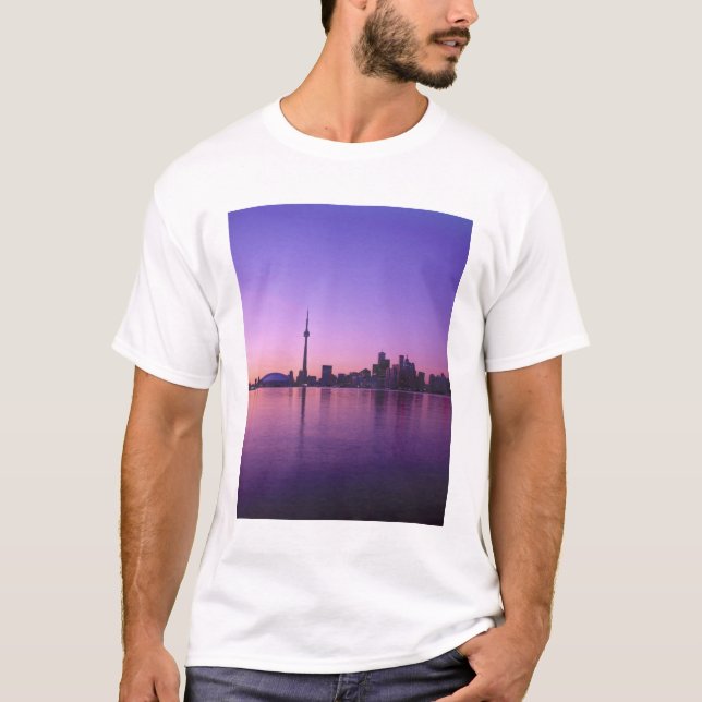 Camiseta Toronto Skyline por la noche, Ontario, Canadá (Anverso)