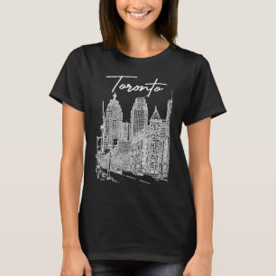 Camiseta Toronto Skyline Toronto Viajando de Canadá