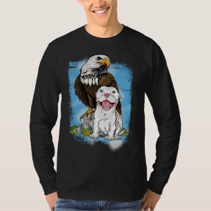 Camiseta Toros de pozo americanos y águila calva