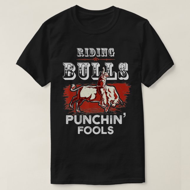 Camiseta Toros en bicicleta golpeando tontos divertidos tor (Diseño del anverso)