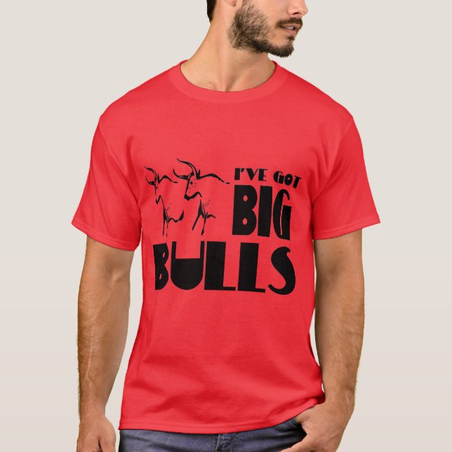 Camiseta Toros grandes - granjero divertido (Anverso)