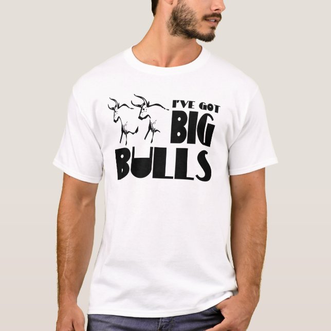 Camiseta Toros grandes - granjero divertido (Anverso)