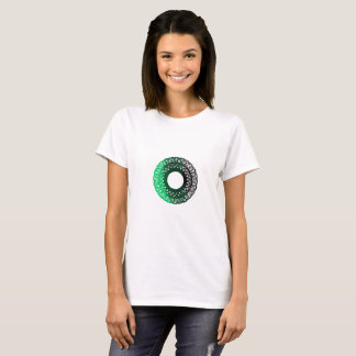 Camiseta Torpa verde-negro de mujer