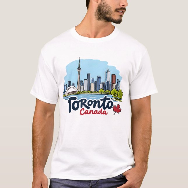 Camiseta Torre CN de Toronto Skyline (Anverso)
