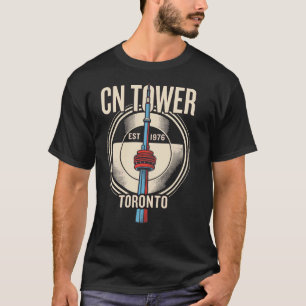 Camiseta Torre CN Toronto Canadá Póster de viaje vintage re
