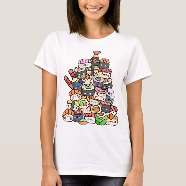 Camiseta Torre Cute Sushi (Anverso)