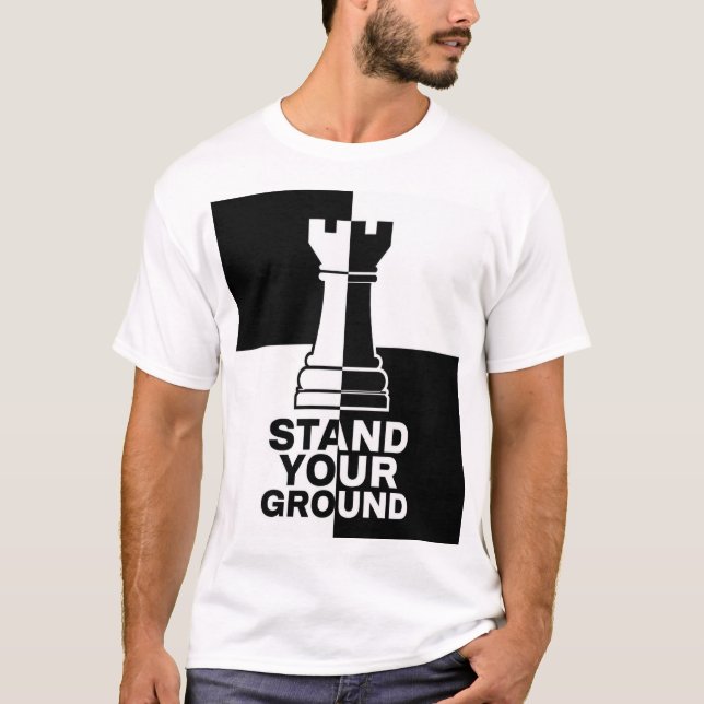 Camiseta Torre de Ajedrez Mantén Tu Posición (Anverso)