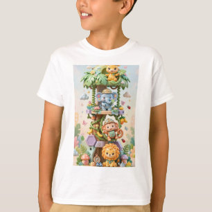 Camiseta Torre de árbol de safari en la jungla - Jirafa Ele