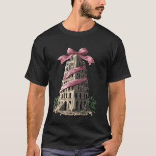 Camiseta Torre de Babel Biblia Chica Mamá Rosa Coquette Bow