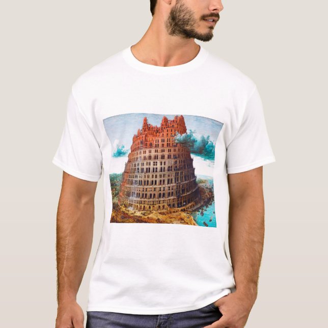 Camiseta Torre de Babel, Pieter Bruegel el anciano (Anverso)