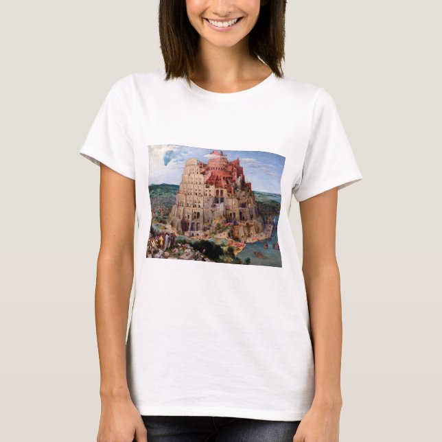 Camiseta Torre de Babel, Pieter Bruegel el mayor, 1563 (Anverso)