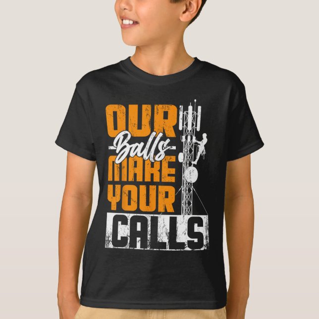 Camiseta Torre de celular trepador - Antena Climber Telecom (Anverso)