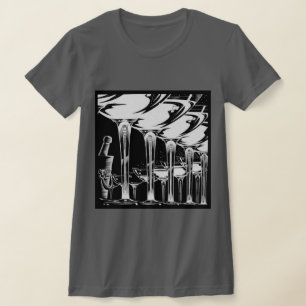 Camiseta Torre de champán Arte Deco Gráfico