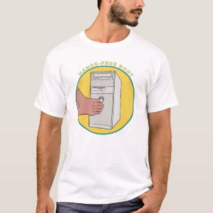 Camiseta Torre de computadora vintage con arranque manos li
