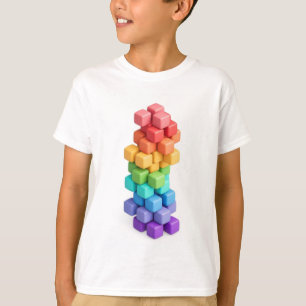 Camiseta Torre de Cubo Arcoíris
