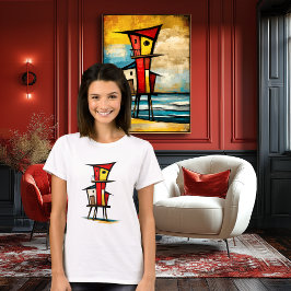 Camiseta Torre de salvavidas abstracta | Arte expresionista