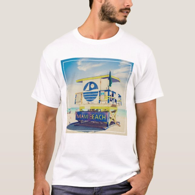 Camiseta Torre de Salvavidas| South Beach, Miami, Fl (Anverso)