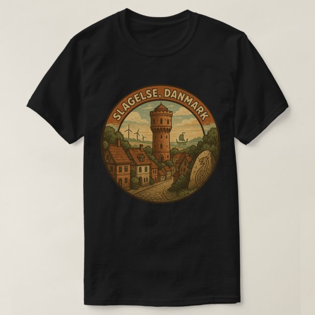 Camiseta Torre de Slagelse Dinamarca (Diseño del anverso)