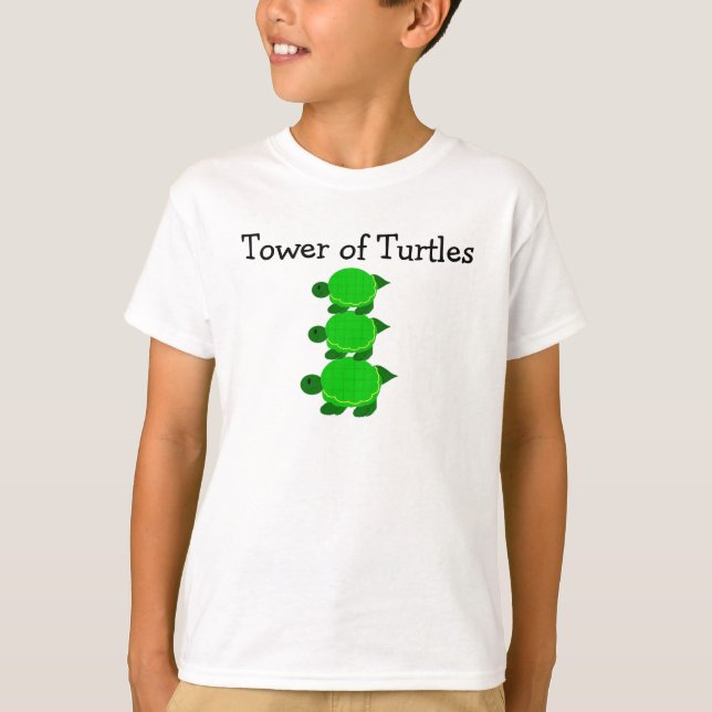 Camiseta Torre de tortugas (Anverso)