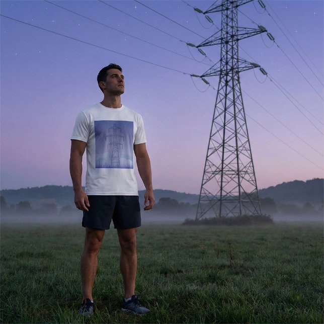 Camiseta Torre de transmisión de energía eléctrica en el ci (Subido por el creador)