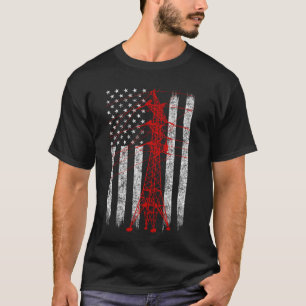 Camiseta Torre de Transmisión Roja Bandera Americana Elecci