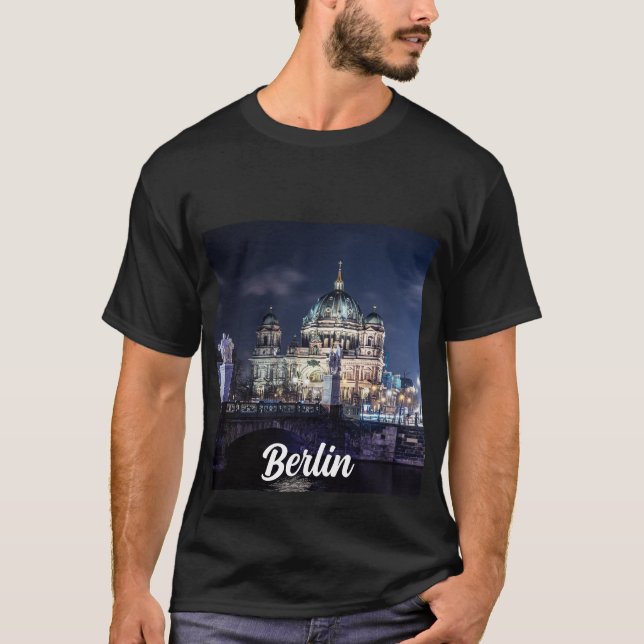 Camiseta Torre de TV y Catedral de Berlín en Berlín, Aleman (Anverso)