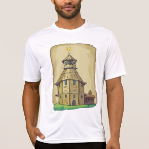 Camiseta Torre de vigilancia de madera medieval y fortaleza