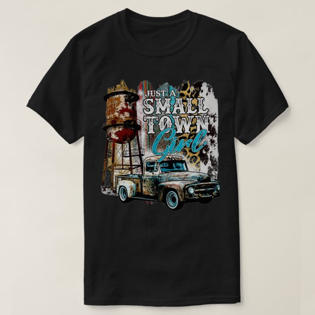 Camiseta Torre del Agua de Camiones Antiguos, sólo un puebl (Diseño del anverso)