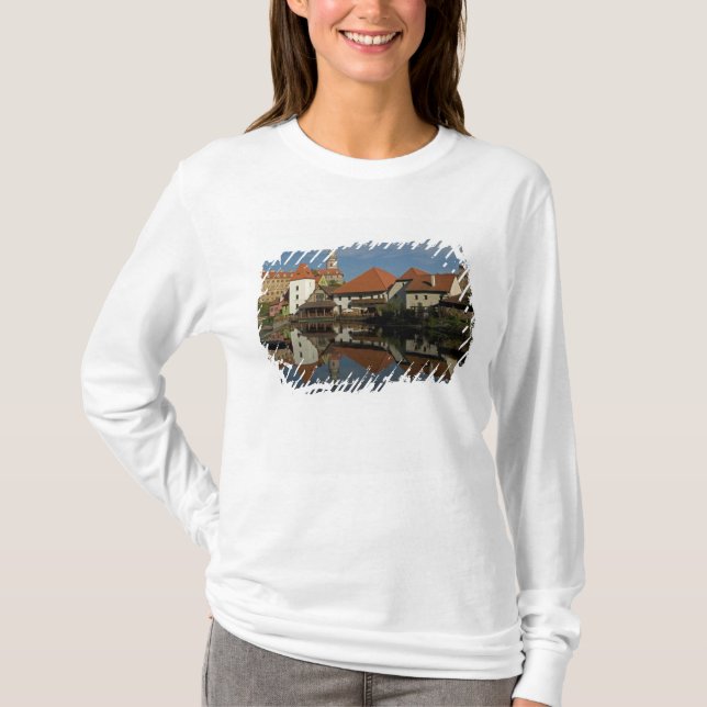 Camiseta Torre del castillo, río Vltava, Cesky Krumlov, (Anverso)