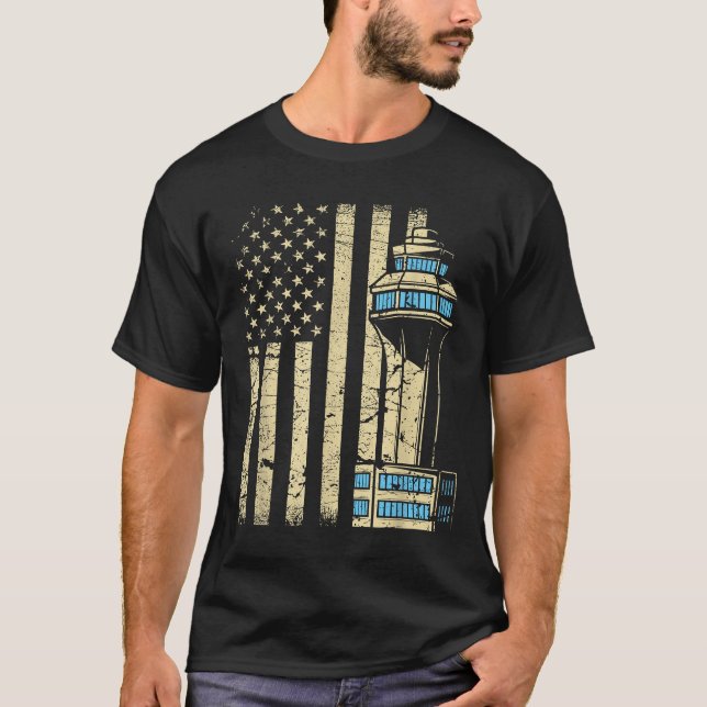 Camiseta Torre del controlador de tráfico aéreo - Espacio a (Anverso)