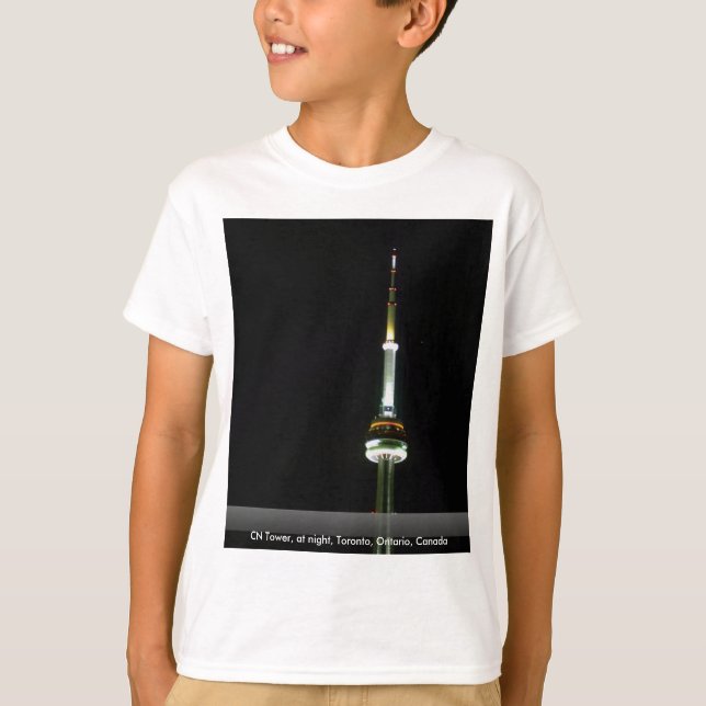 Camiseta Torre del NC, en la noche, Toronto, Ontario, (Anverso)