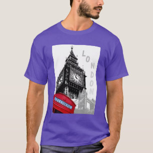 Camiseta Torre del Reloj Big Ben de Londres Elegante modern