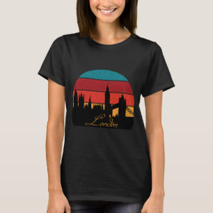 Camiseta Torre del Reloj Londres Inglaterra Viaje Retro