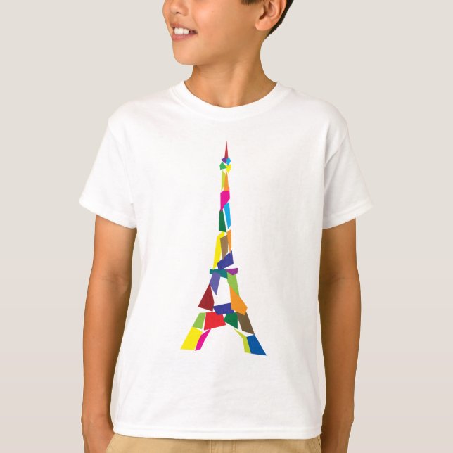 Camiseta Torre Eiffel abstracta, Francia, París (Anverso)