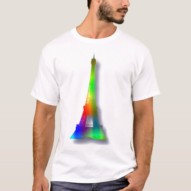 Camiseta Torre Eiffel Arcoiris (Anverso)
