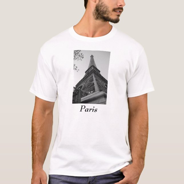 Camiseta Torre Eiffel b/w (Anverso)
