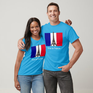 Camiseta Torre Eiffel Bandera Francesa Vive la France Unise