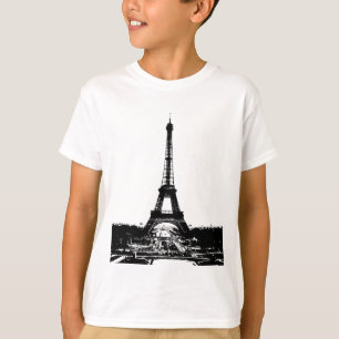 Camiseta Torre Eiffel Blanca y Negra
