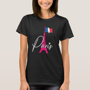 Camiseta Torre Eiffel con bandera francesa Amar París