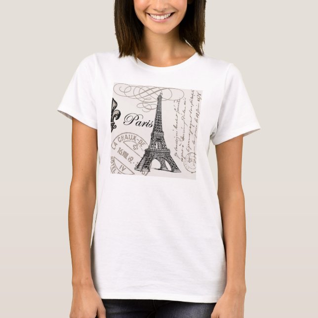 Camiseta Torre Eiffel de época moderna (Anverso)