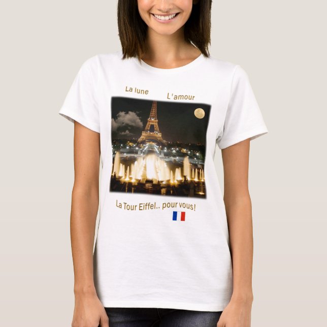 Camiseta Torre Eiffel de noche (Anverso)