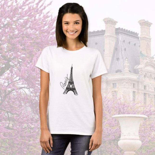 Camiseta Torre Eiffel de tinta negra (Subido por el creador)