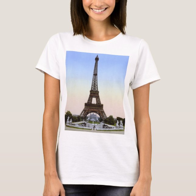 Camiseta Torre Eiffel en París del siglo XIX (Anverso)