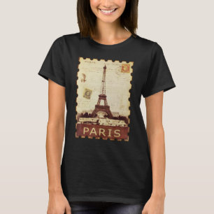 Camiseta Torre Eiffel Estampado Vacaciones Vintage París Fr