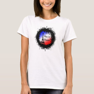 Camiseta Torre Eiffel Grunge
