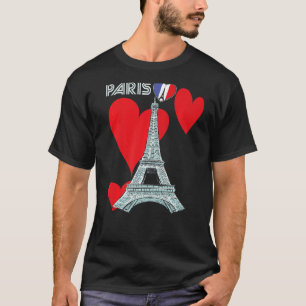 Camiseta Torre Eiffel I Love Paris Francia Souvenir Francés