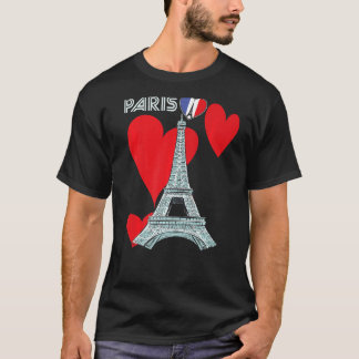 Camiseta Torre Eiffel I Love Paris Francia Souvenir Francés