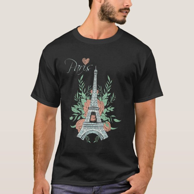 Camiseta Torre Eiffel Love Paris Souvenir Francés Parisino  (Anverso)
